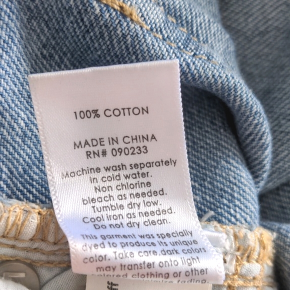 PACSUN | High Rise Jean Mom Shorts, Blue, Womens US 25 - Picture 9 of 9